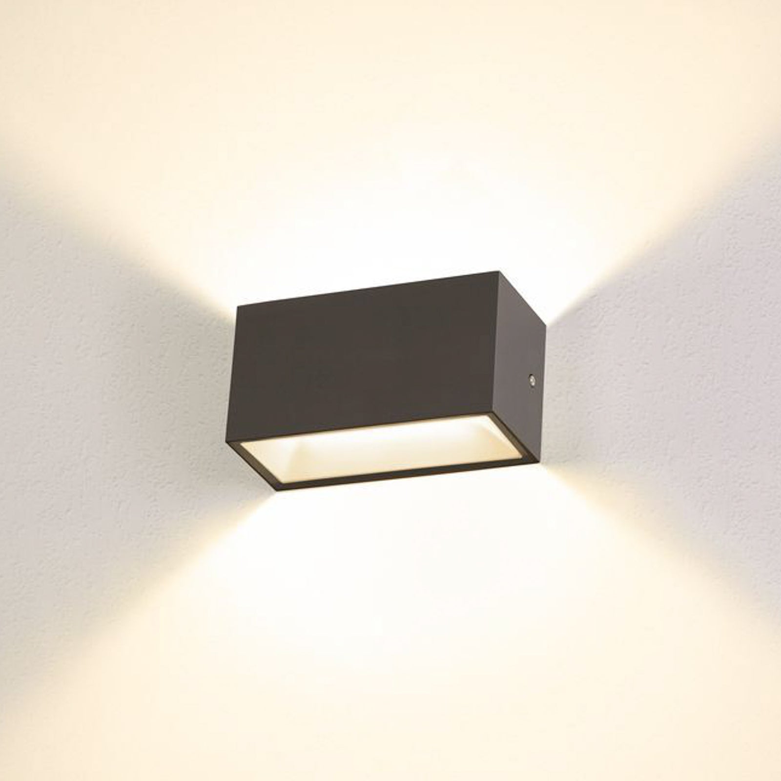 LED utevegglampe Sitra opp og ned CCT antrasitt IP44 detalj
