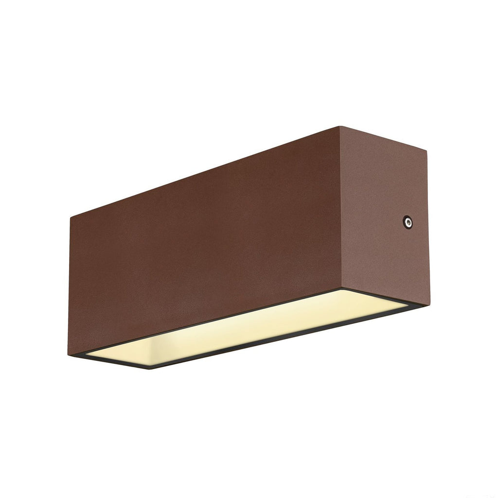 Detaljbilde av LED utevegglampe Sitra opp/ned CCT rustfarget
