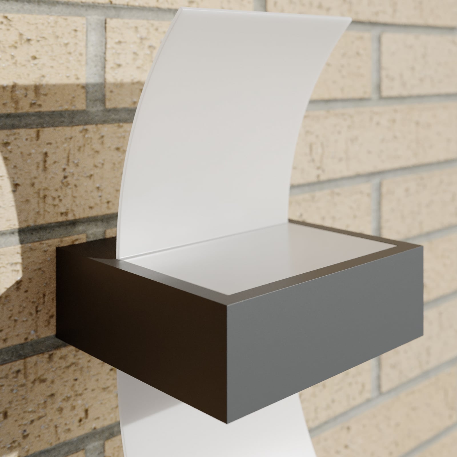 LED utevegglampe Skadi buet grafitt/hvit IP54 7,7W - Lucande