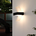 LED utevegglampe Skadi buet grafitt/hvit forside