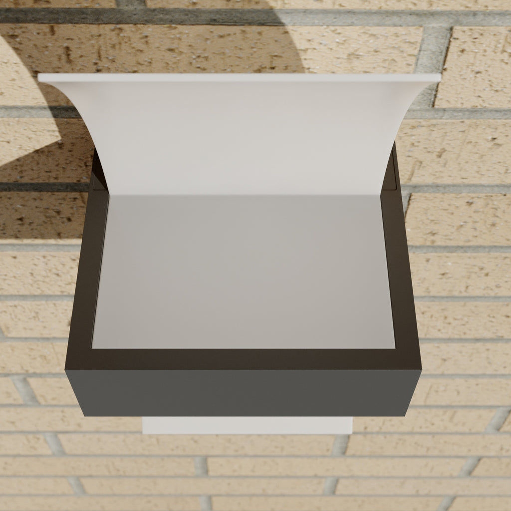 LED utevegglampe Skadi buet grafitt/hvit IP54 7,7W - Lucande