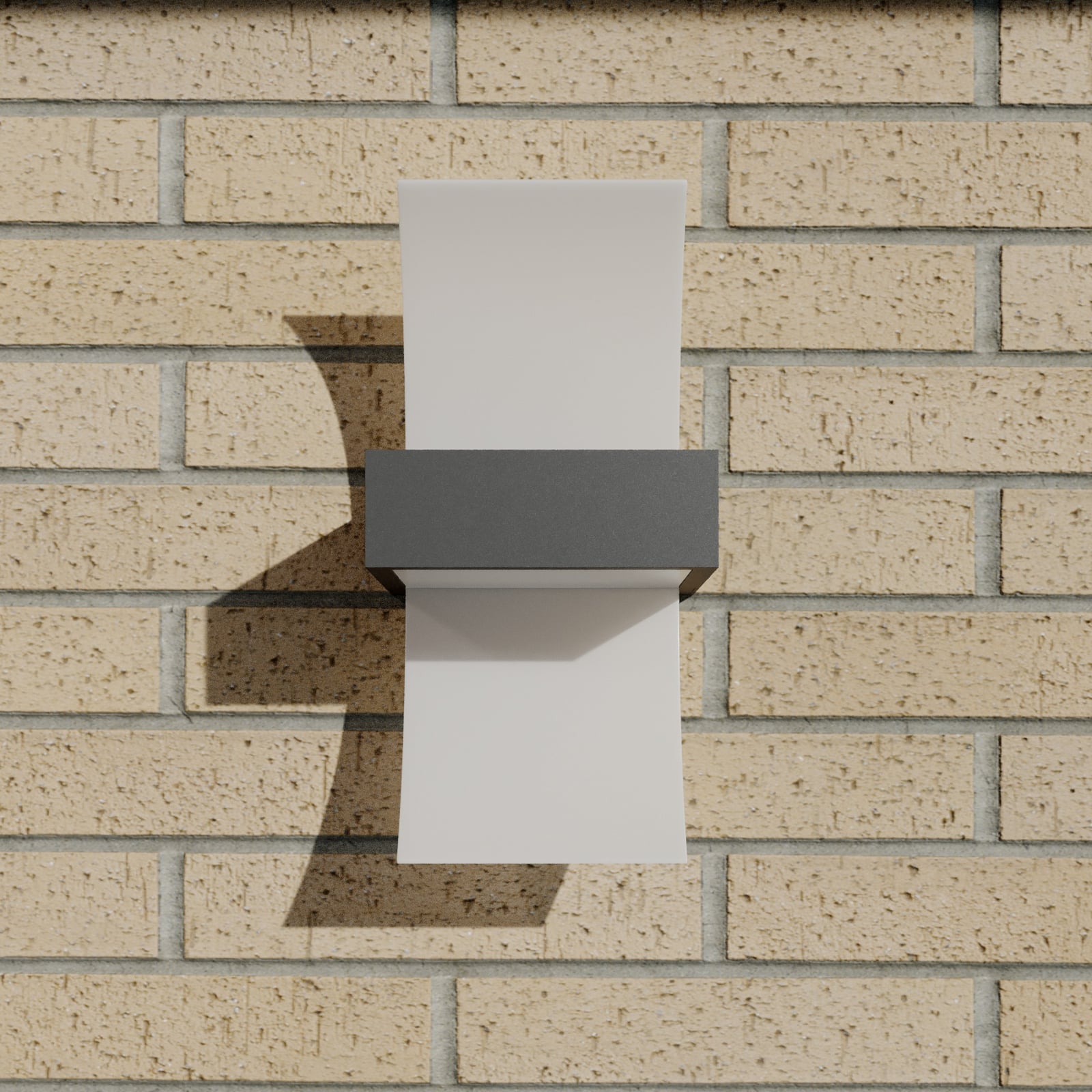 LED utevegglampe Skadi buet grafitt/hvit IP54 7,7W - Lucande