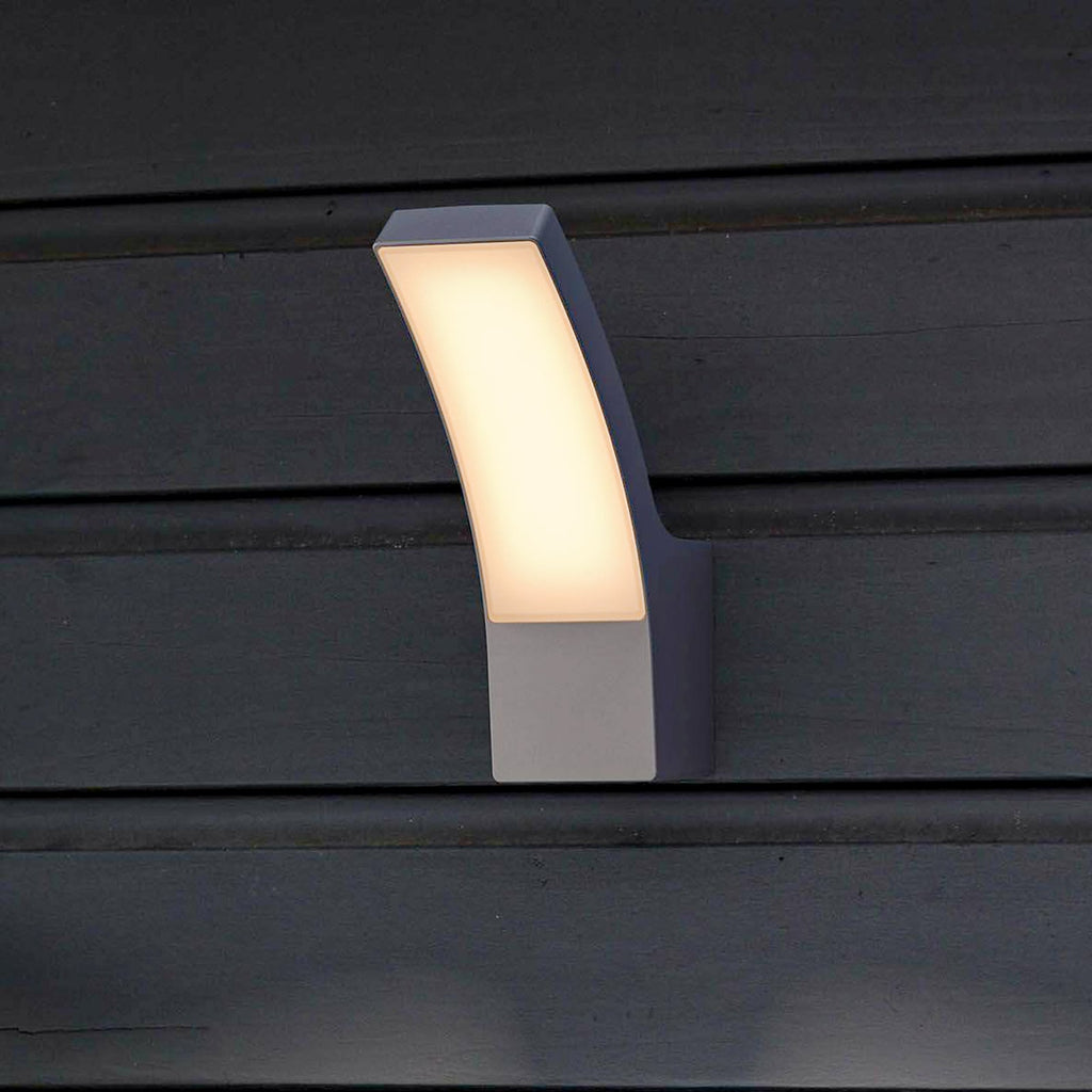 LED utevegglampe Splay antrasitt aluminium IP44 forfra