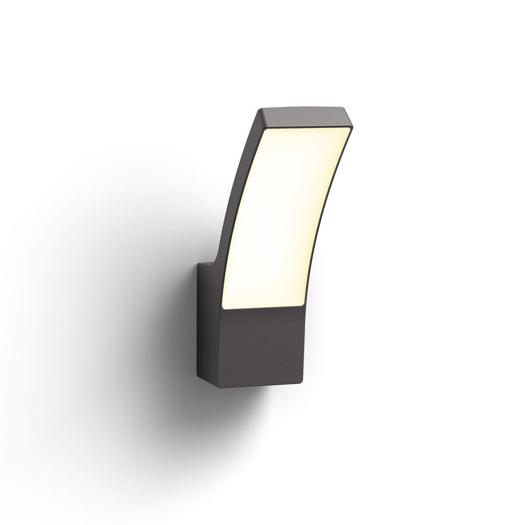LED utevegglampe Splay antrasitt aluminium IP44 bakside