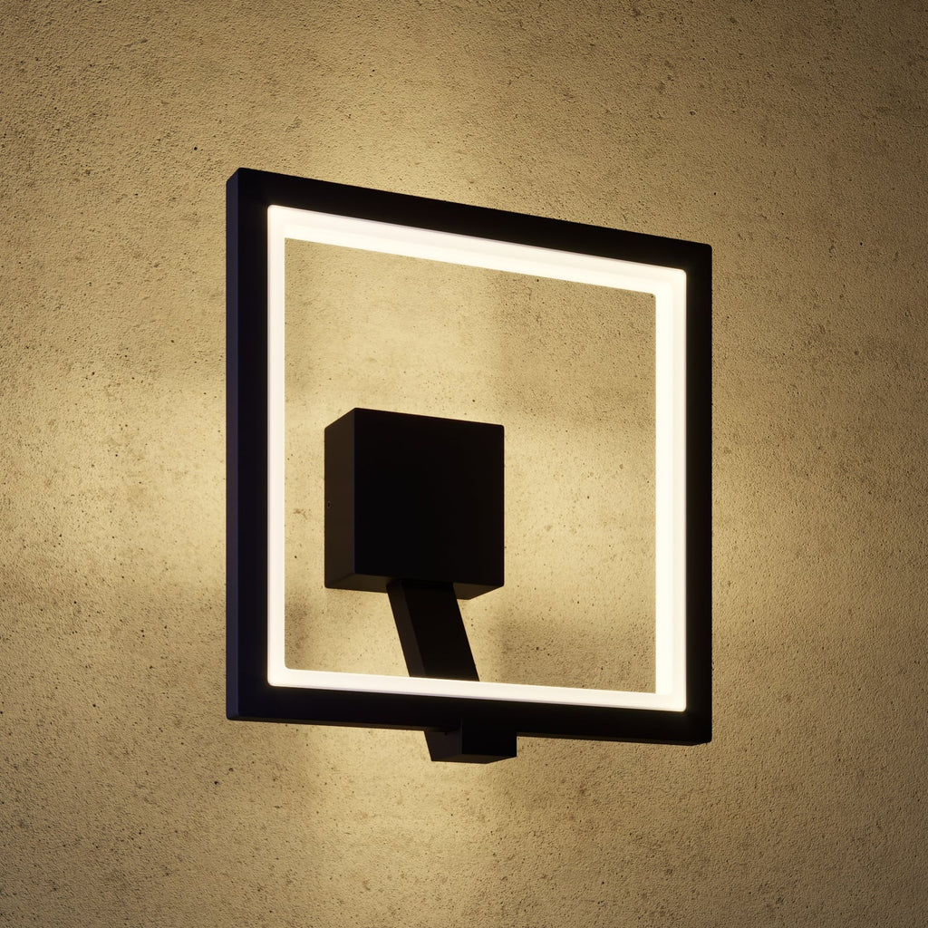 LED utevegglampe Square antrasitt aluminium 30 cm IP65 forfra