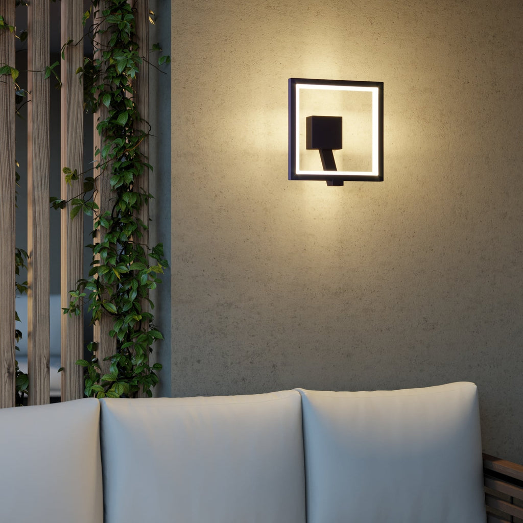 LED utevegglampe Square antrasitt aluminium 30 cm IP65 bakside