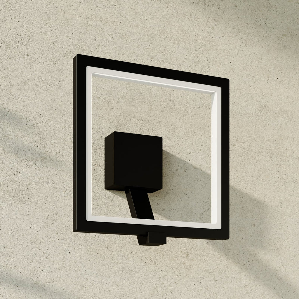 LED utevegglampe Square antrasitt aluminium 30 cm IP65 detalj