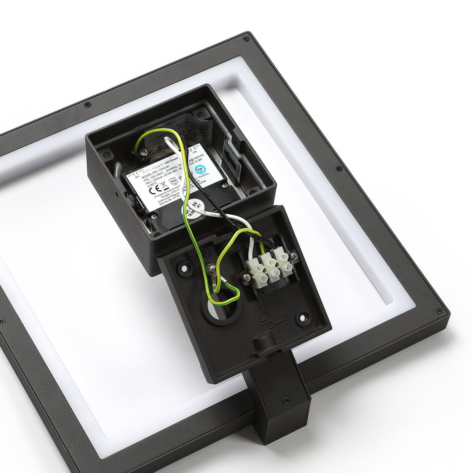 LED utevegglampe Square antrasitt aluminium 30 cm IP65 sidebilde