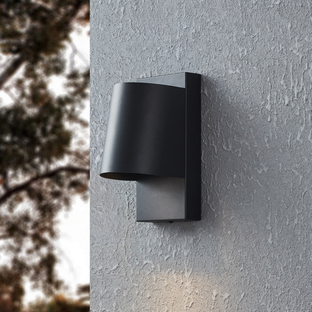 LED utevegglampe Stagnone svart GU10 IP54 forside
