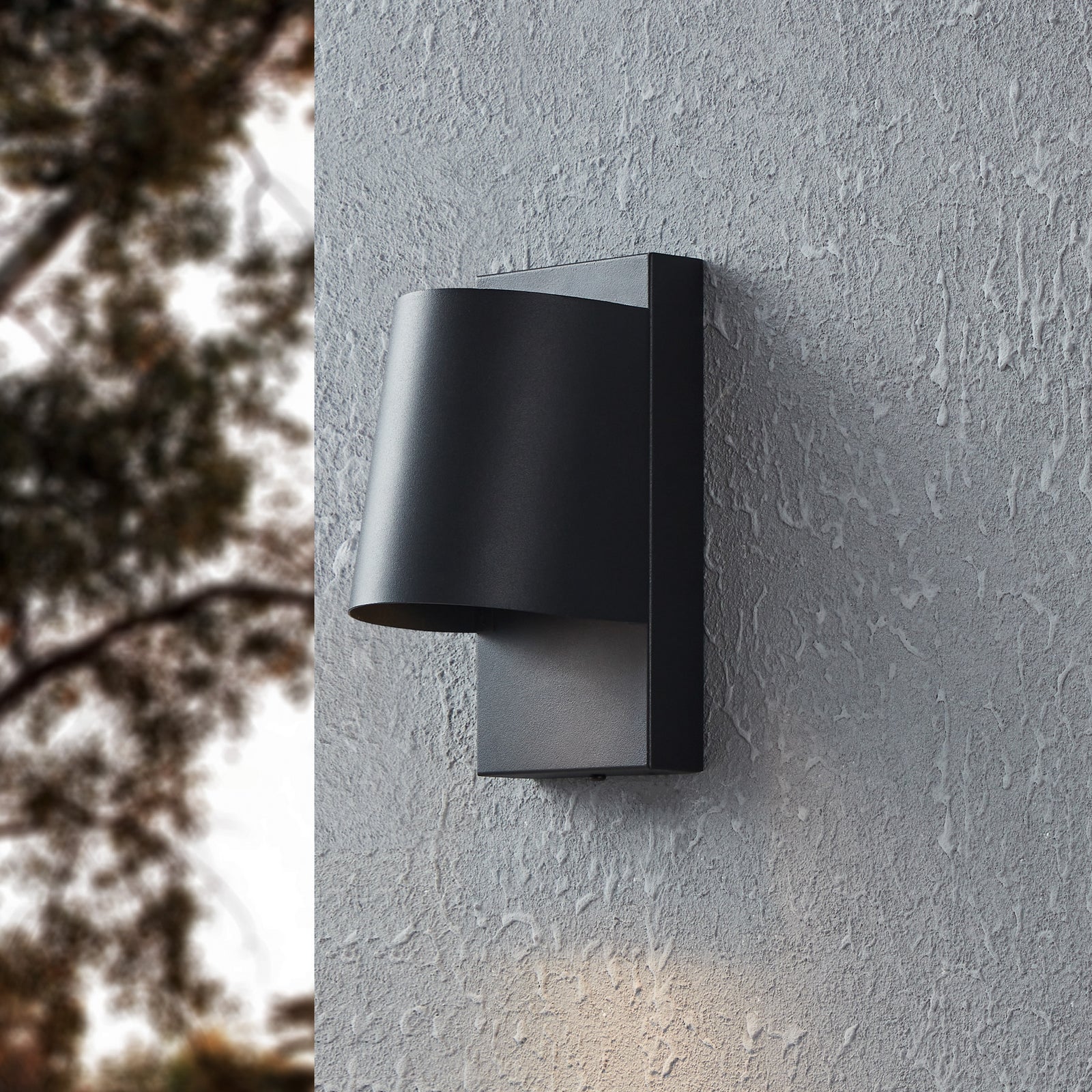 LED utevegglampe Stagnone svart GU10 IP54 forside