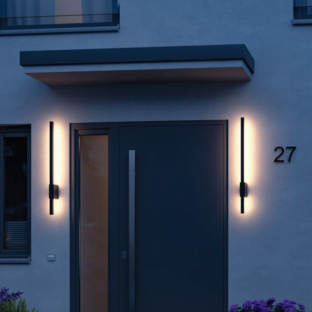 LED utevegglampe Stan antrasitt indirekte lys 80 cm montert