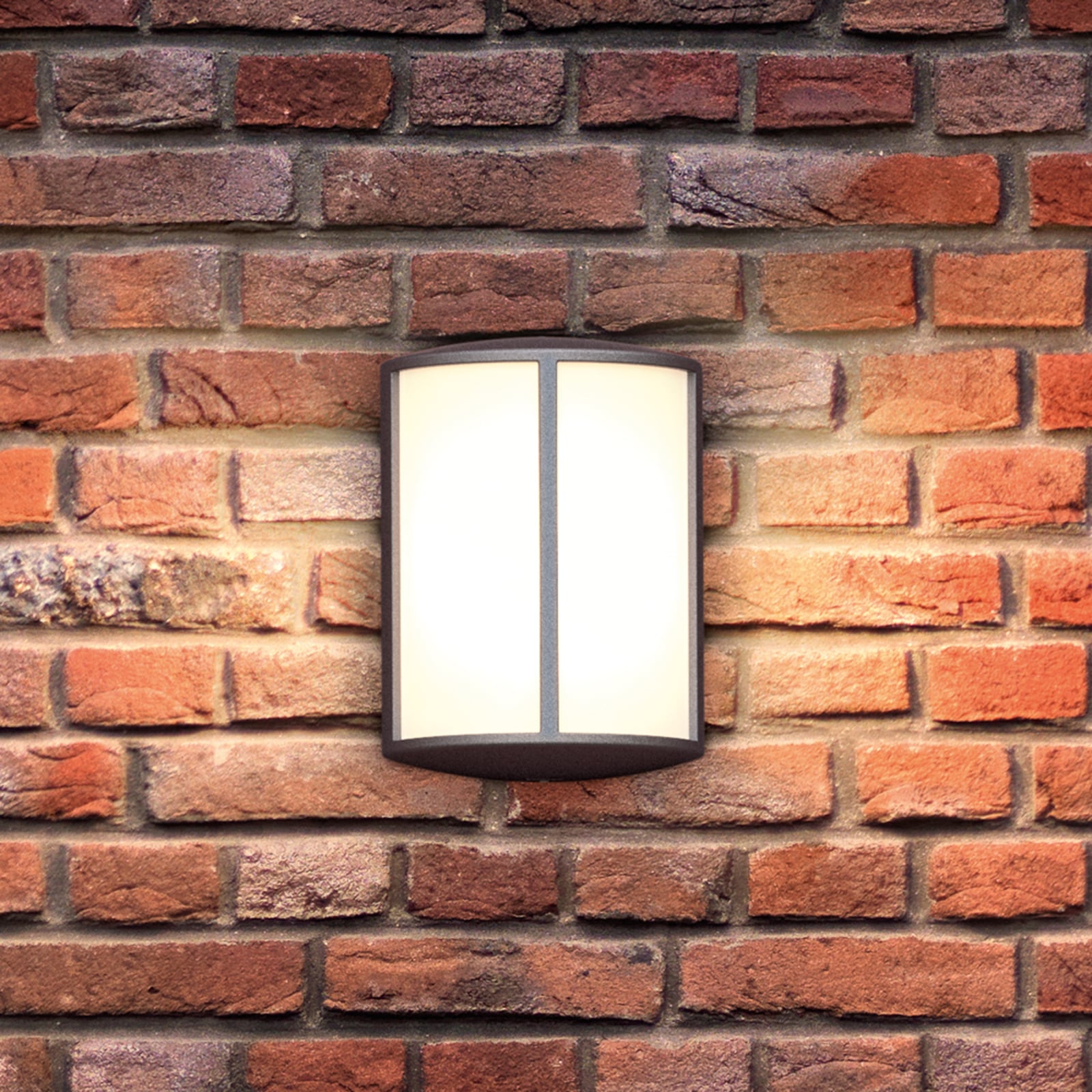 LED utevegglampe Stock antrasitt aluminium IP44 6W forfra