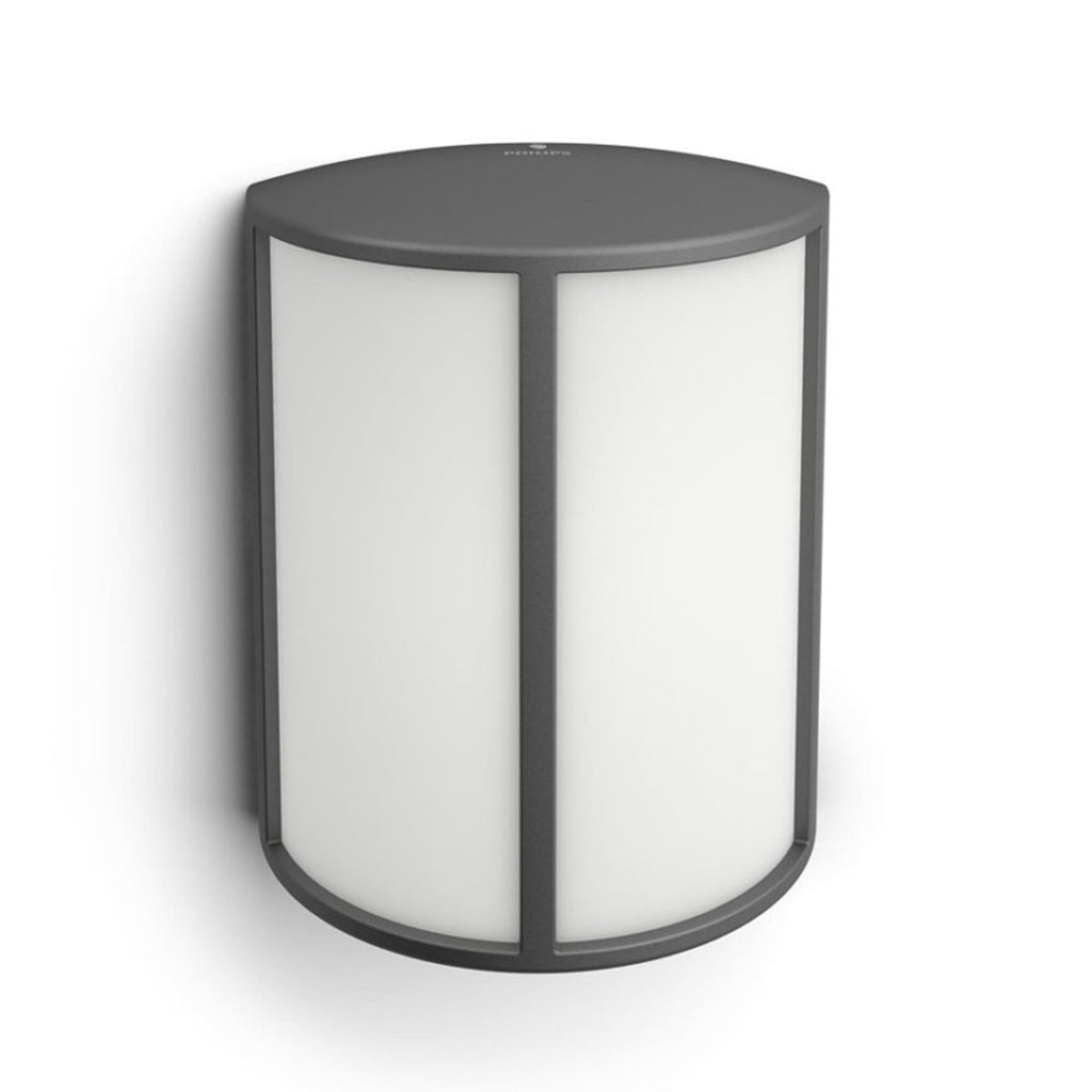 LED utevegglampe Stock antrasitt aluminium IP44 6W bakside