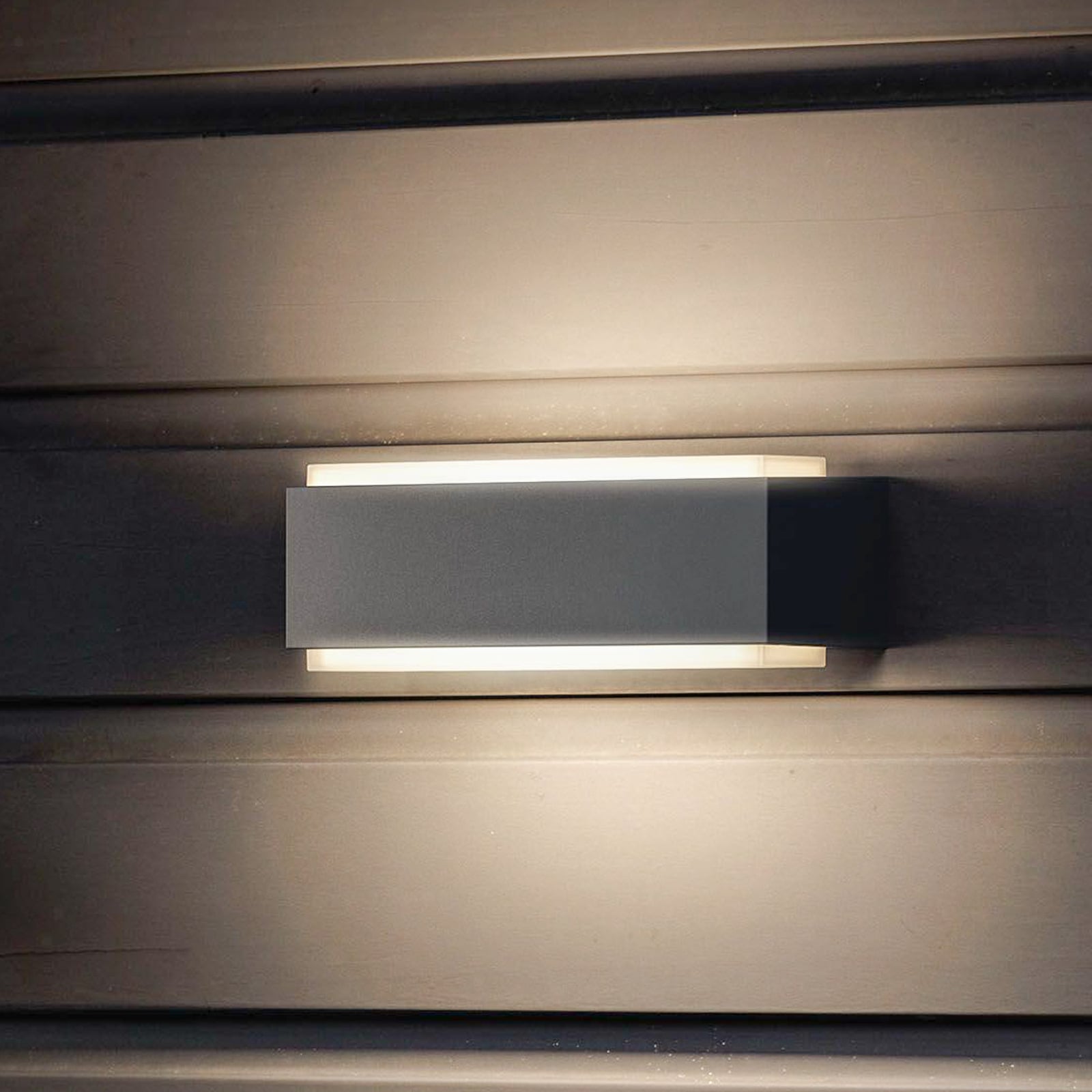 LED utevegglampe Stratosphere 2-lys antrasitt IP44 Philips bakside