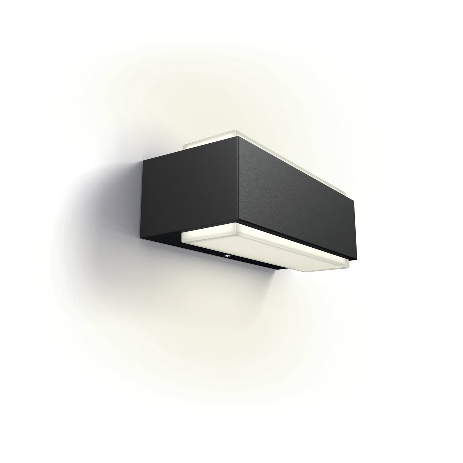 LED utevegglampe Stratosphere 2-lys antrasitt IP44 Philips nærbilde av lys