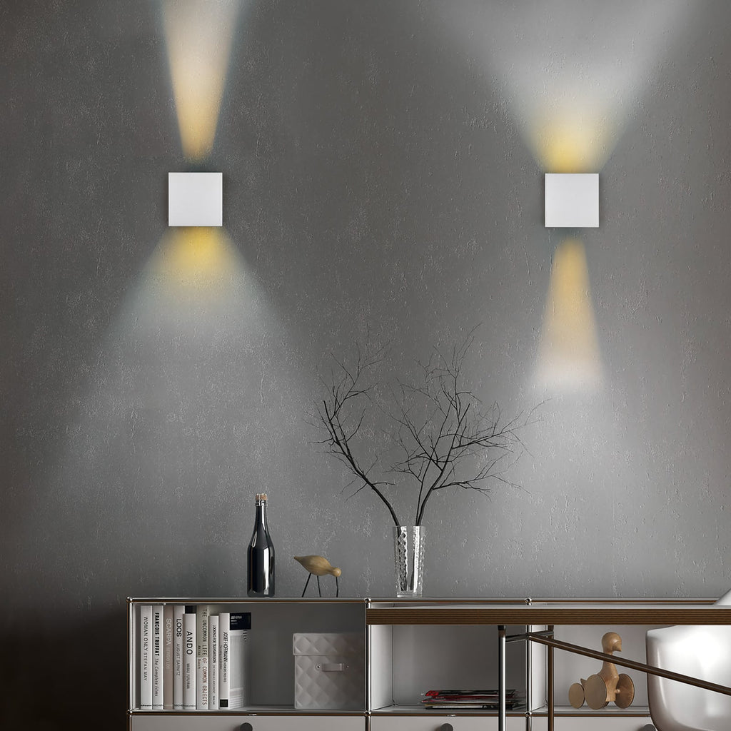 LED utevegglampe Talent oppladbar med sensor titan bakside