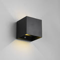 LED utevegglampe Talent oppladbar svart med sensor IP44 - Reality forfra
