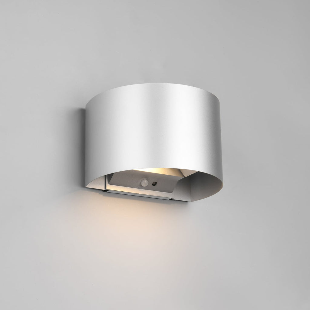 LED utevegglampe Talent oppladbar titan forfra