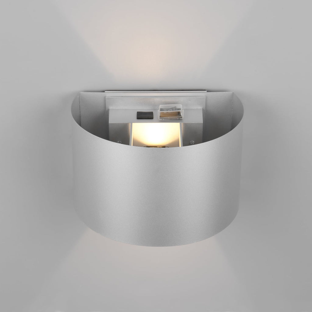 LED utevegglampe Talent oppladbar titan nærbilde