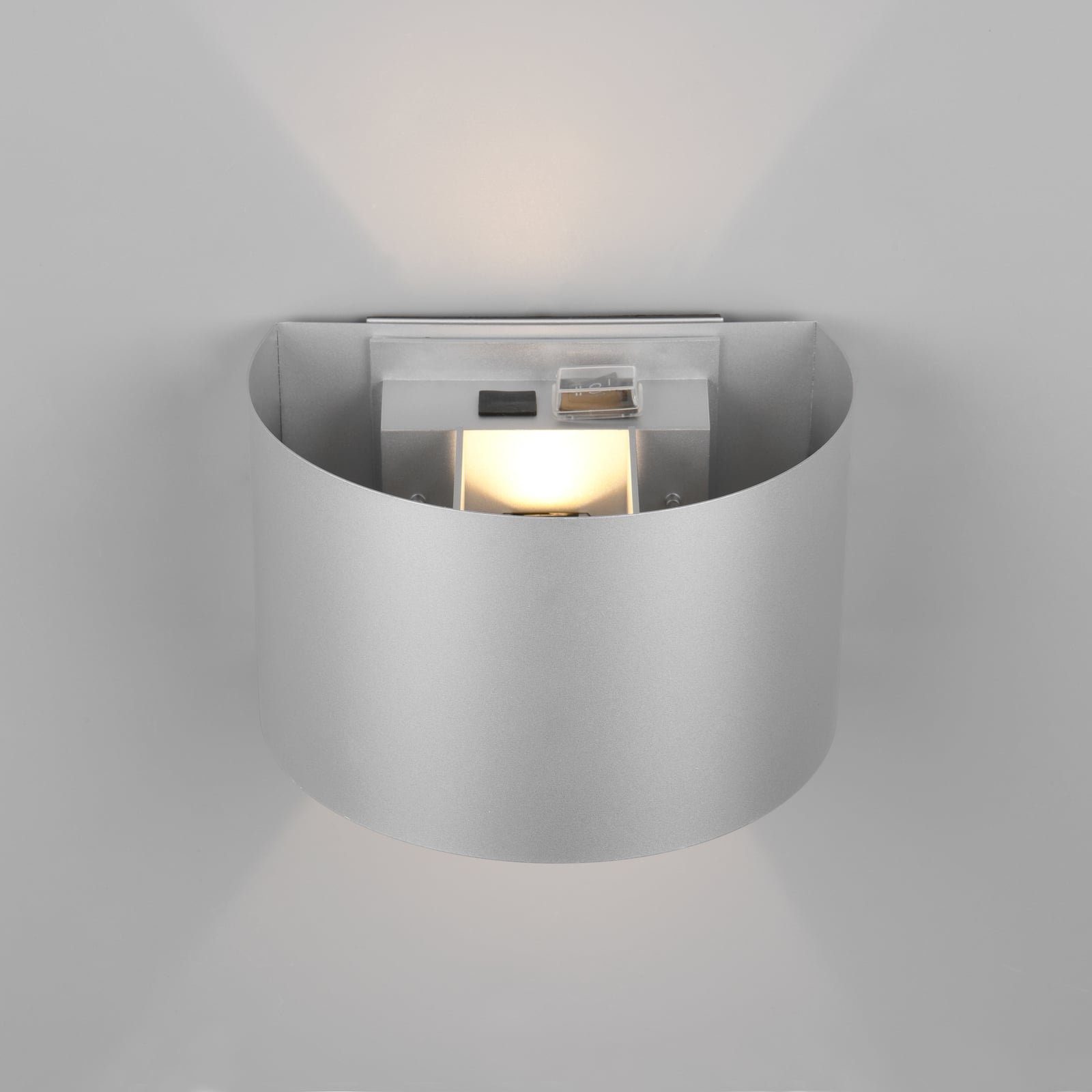 LED utevegglampe Talent oppladbar titan nærbilde