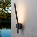 LED utevegglampe Taparita indirekte lys stål svart 44 cm forfra