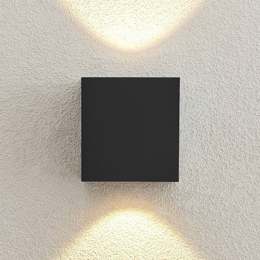 LED utevegglampe Tassnim 2-lys antrasitt dimbar IP65 montert ute