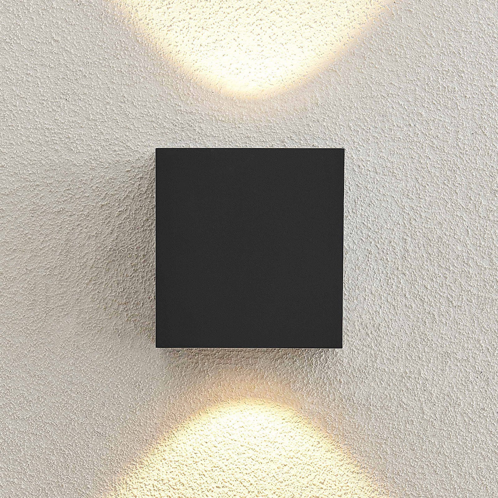 LED utevegglampe Tassnim 2-lys antrasitt dimbar IP65 montert ute