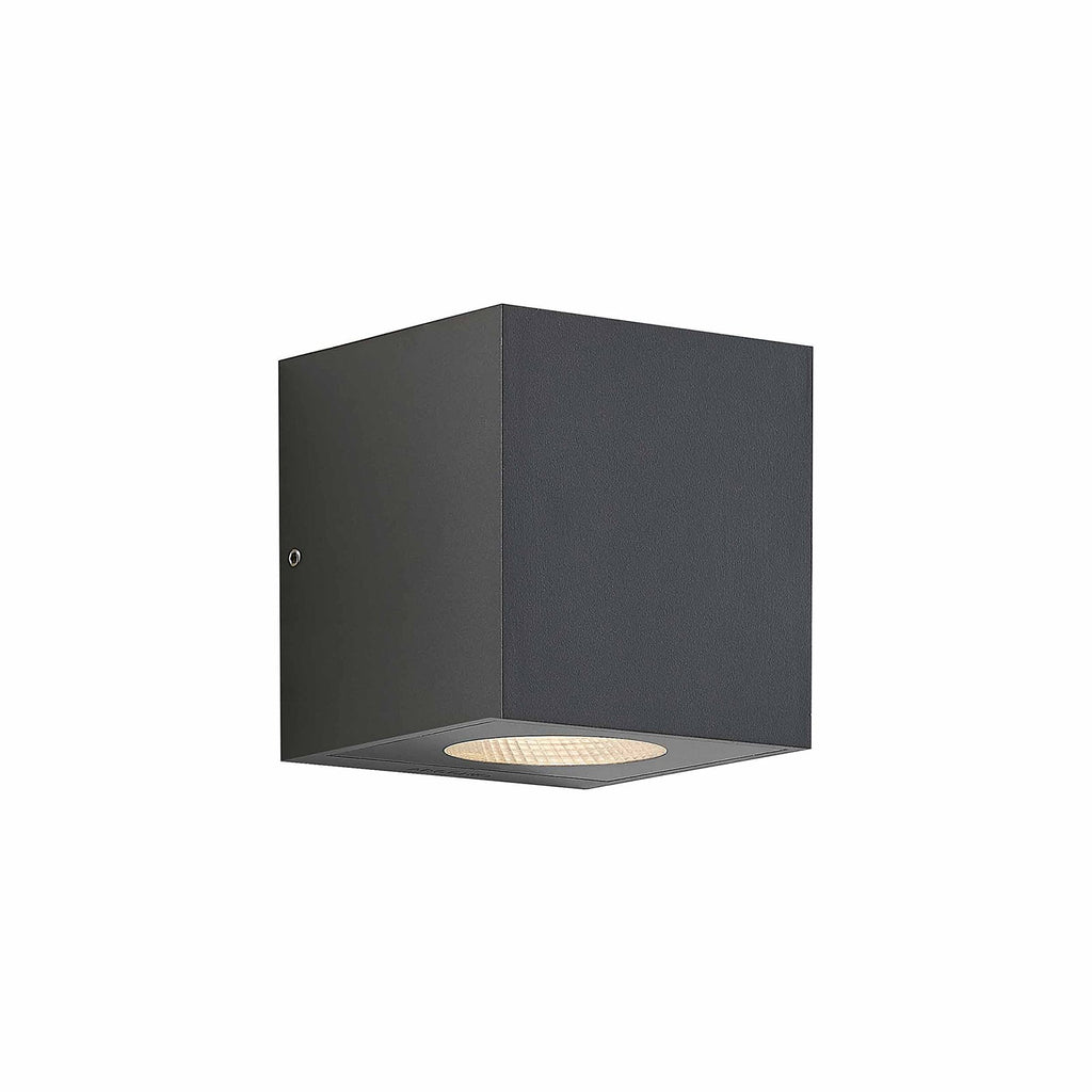 LED utevegglampe Tassnim 2-lys antrasitt dimbar IP65 side