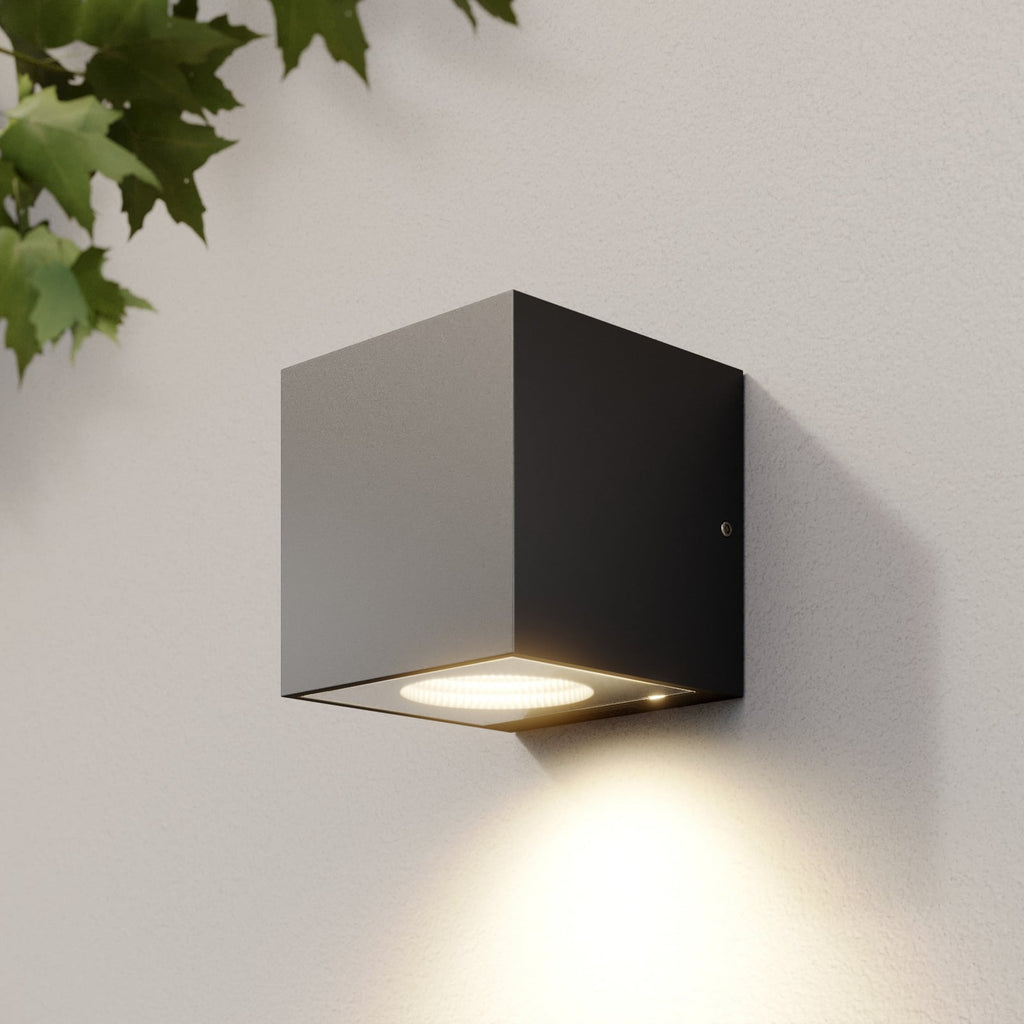 LED utevegglampe Tassnim dimbar antrasitt IP65 front