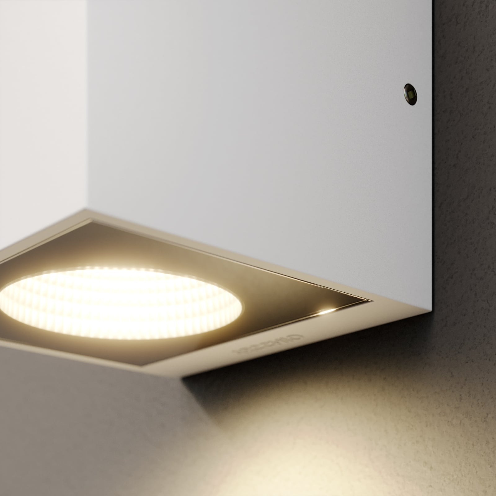 LED utevegglampe Tassnim dimbar hvit aluminium 12 cm montert på vegg