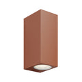 LED utevegglampe Tavi opp/ned rustfarget aluminium IP54 forfra
