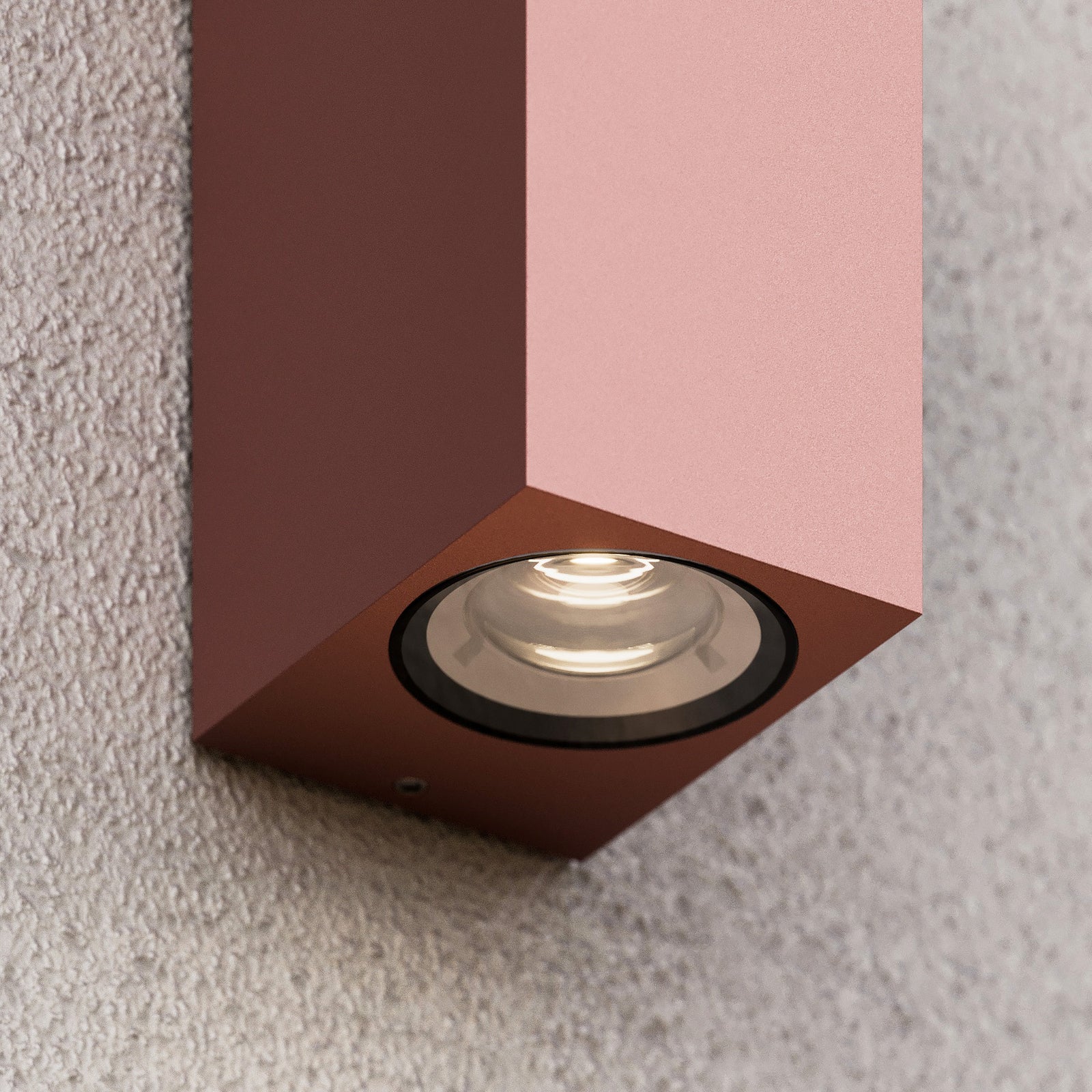 LED utevegglampe Tavi opp/ned rustfarget aluminium IP54 bakside