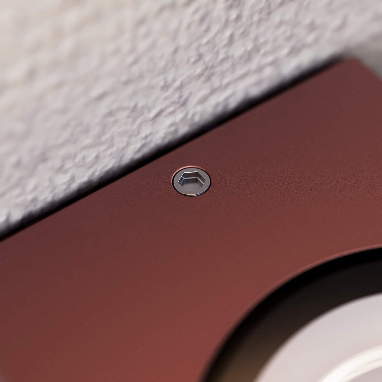Detalj av LED utevegglampe Tavi opp/ned rustfarget aluminium IP54