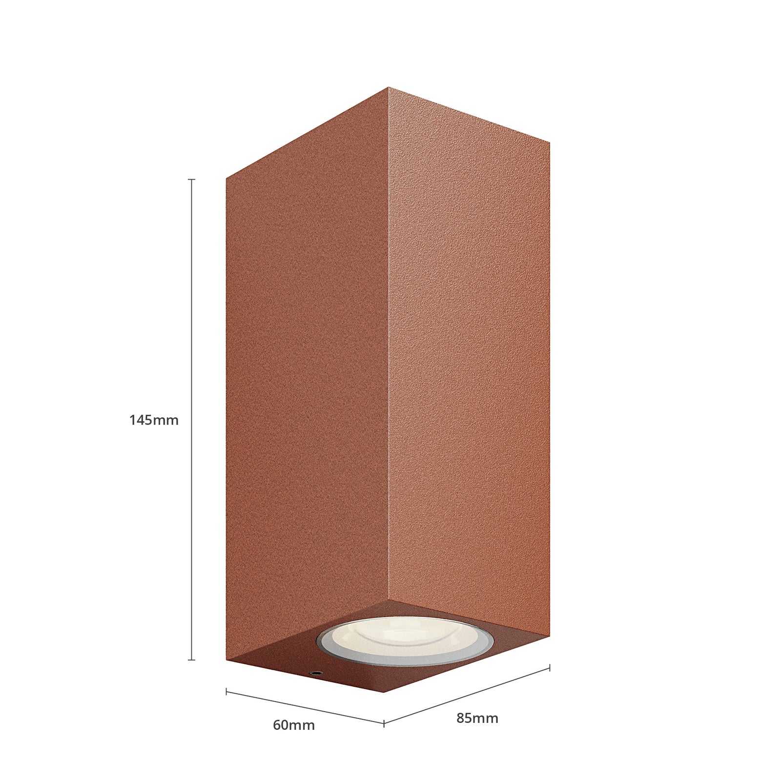 LED utevegglampe Tavi opp/ned rustfarget aluminium IP54 lys nedover