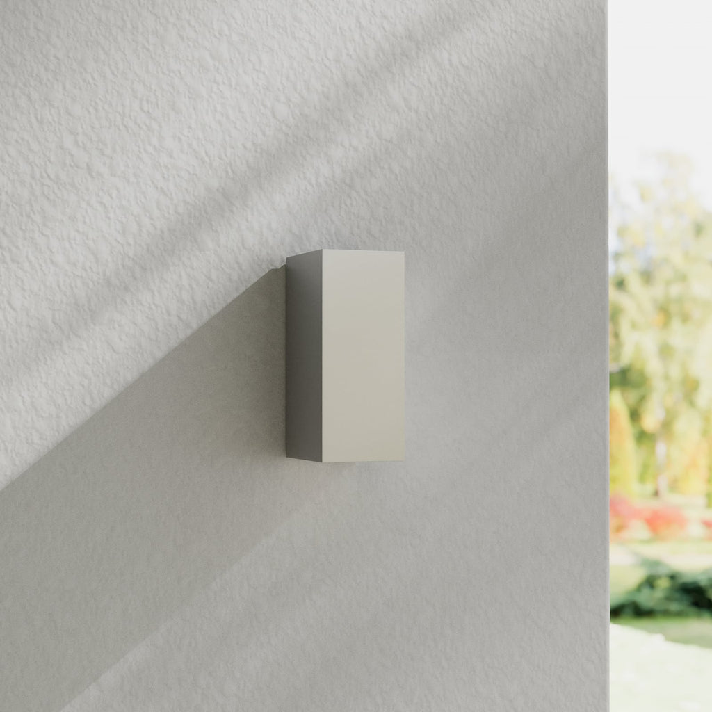 LED utevegglampe Tavi opp og ned sølv IP54 detalj av lampe