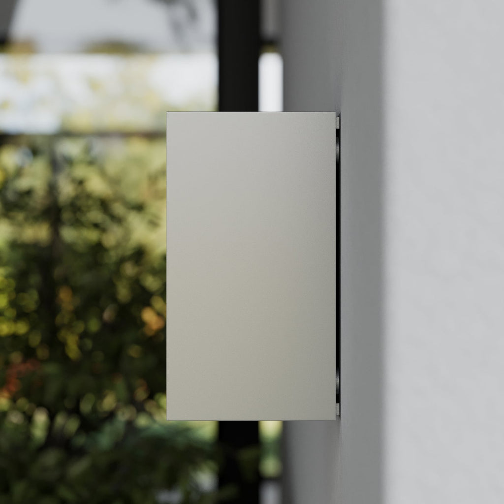 LED utevegglampe Tavi opp og ned sølv IP54 nærbilde av led-lys