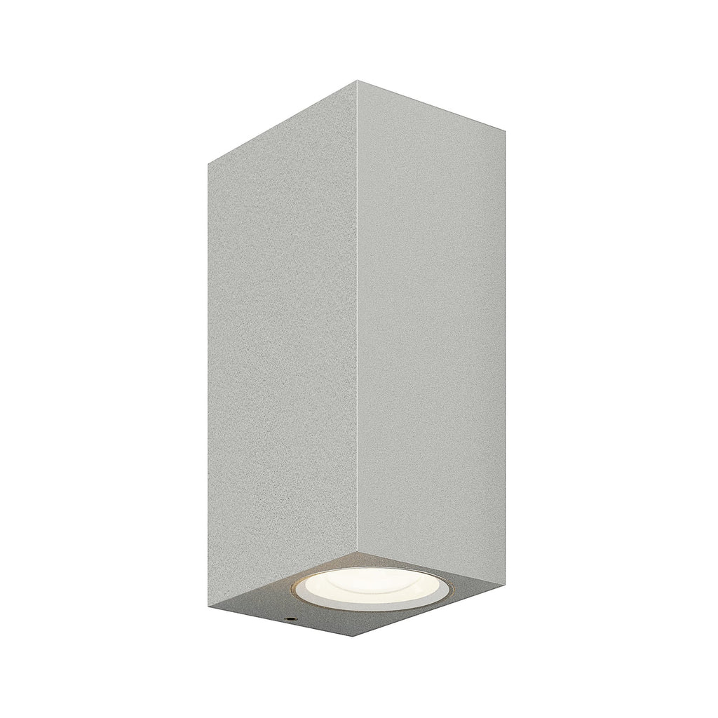 LED utevegglampe Tavi opp og ned sølv IP54 sideprofil