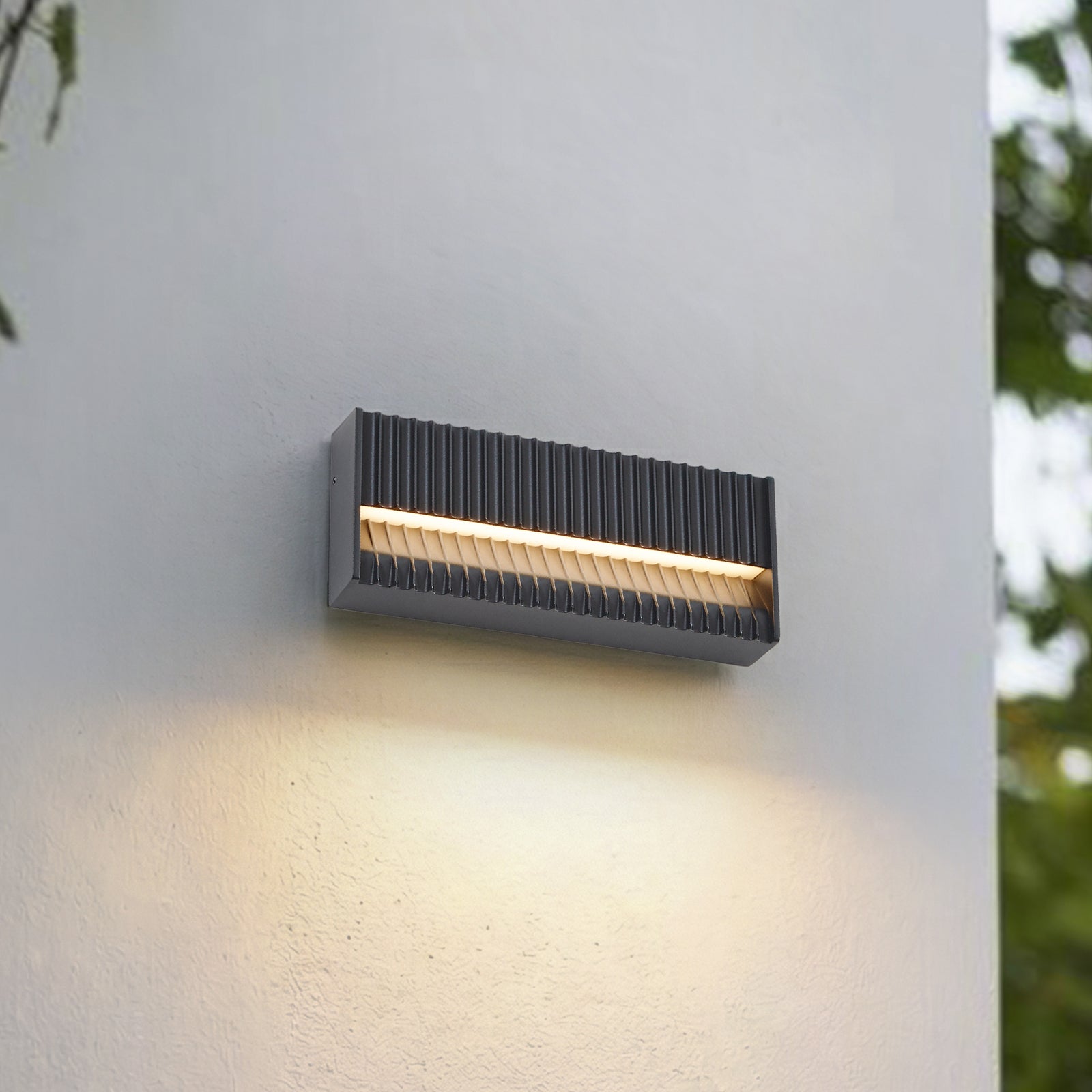 LED utevegglampe Tavion antrasitt 25 cm IP65 forside