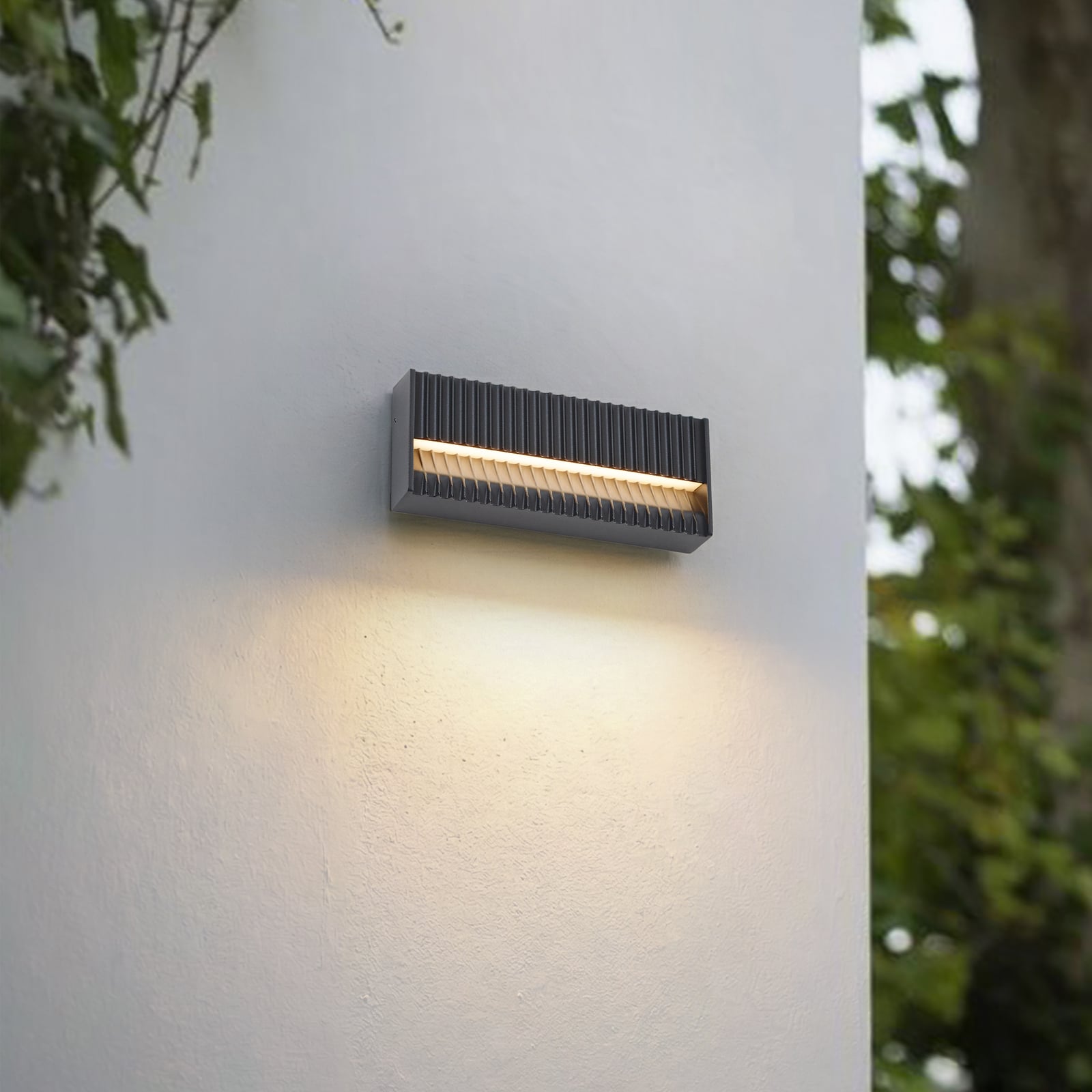 LED utevegglampe Tavion antrasitt bakside