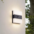LED utevegglampe Teekon med bevegelsessensor antrasitt IP44 forfra