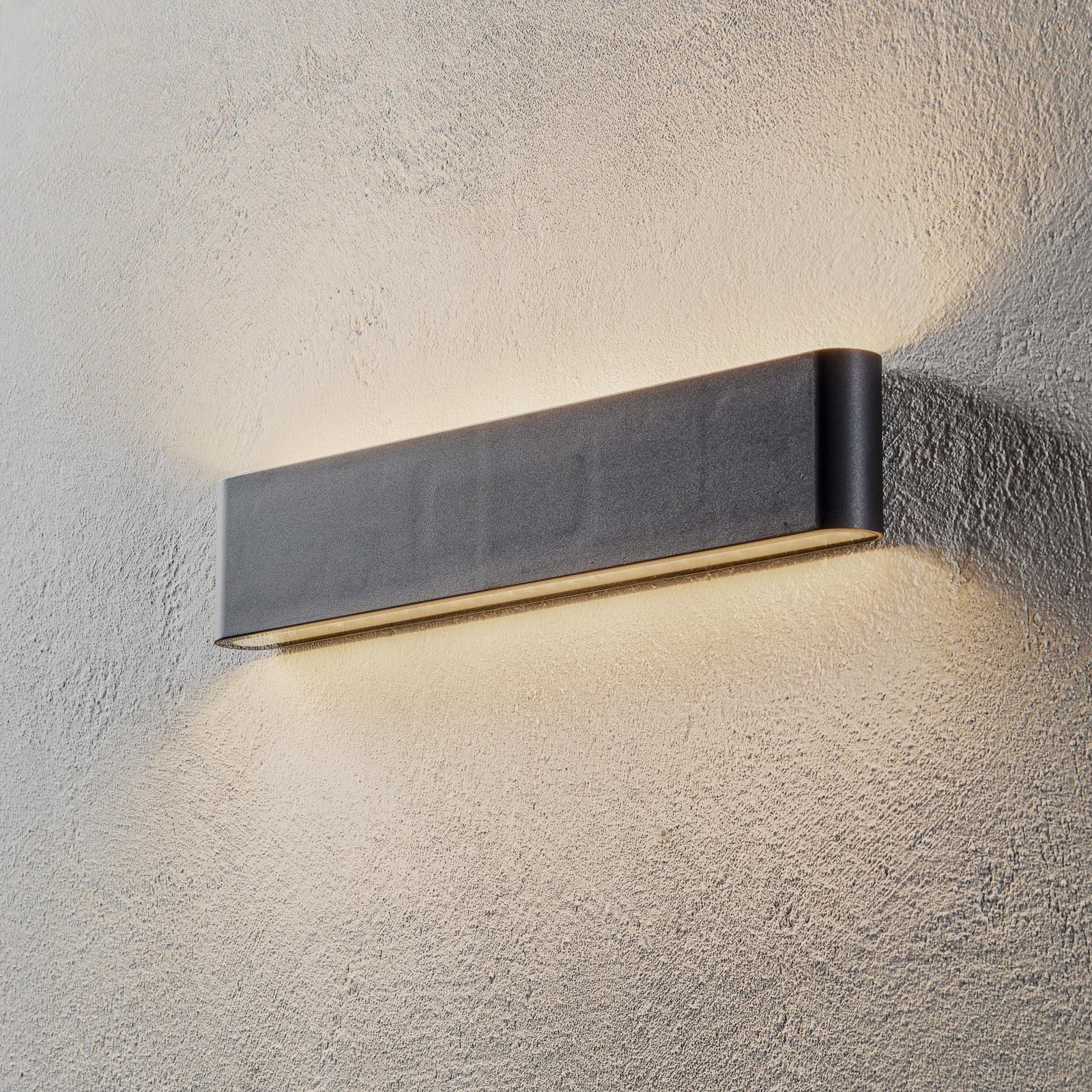 LED utevegglampe Thames II antrasitt opp og ned forside