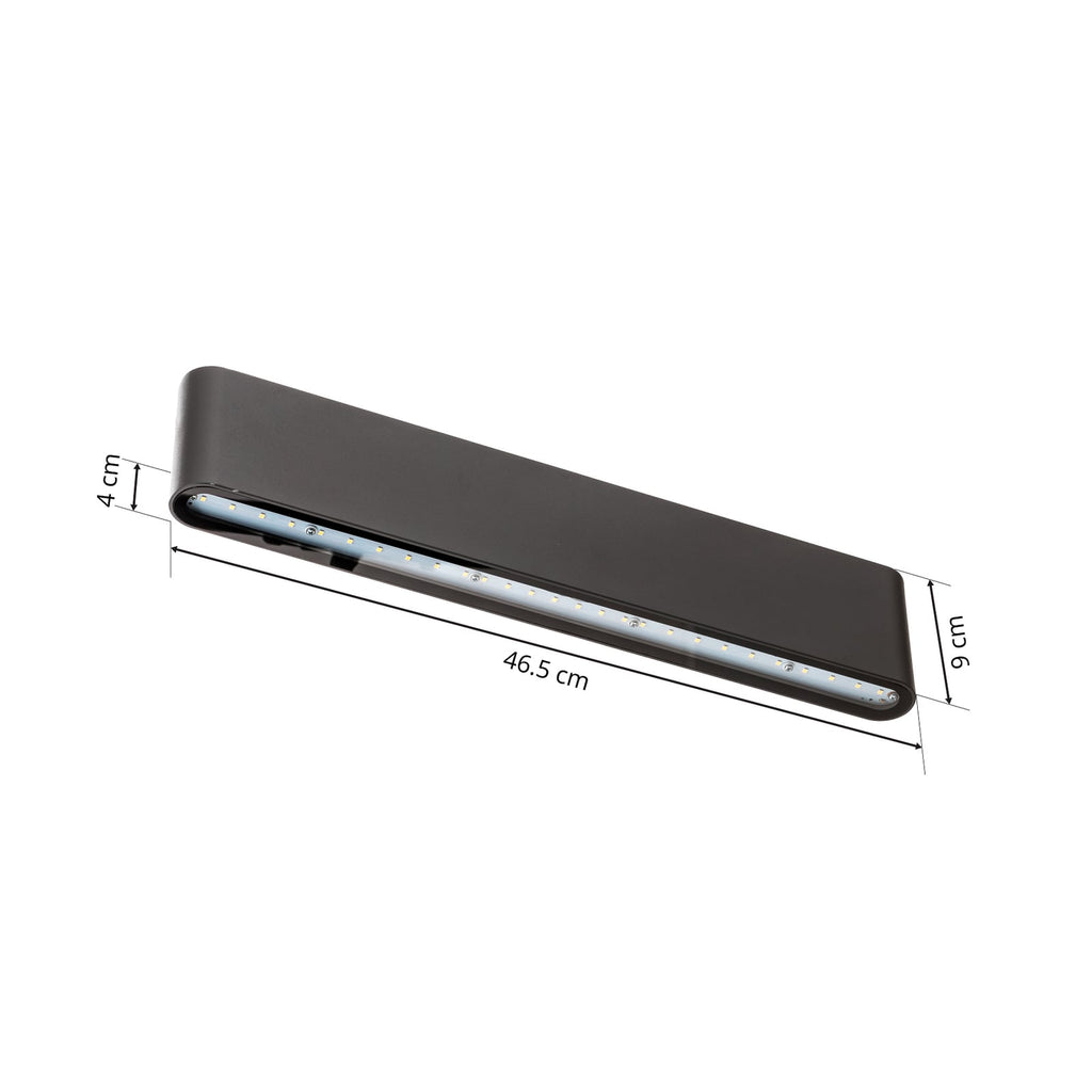 LED utevegglampe Thames II antrasitt lysbilde nedover