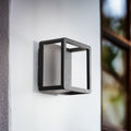 LED utevegglampe Thorvid svart aluminium forfra