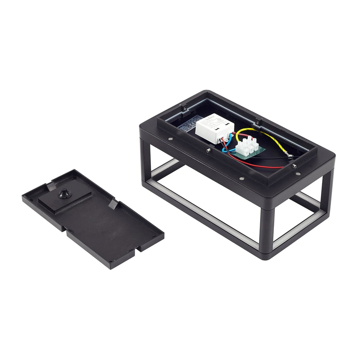 LED utevegglampe Thorvid svart aluminium lysfordeling