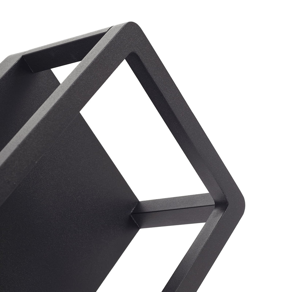 LED utevegglampe Thorvid svart aluminium sideprofil