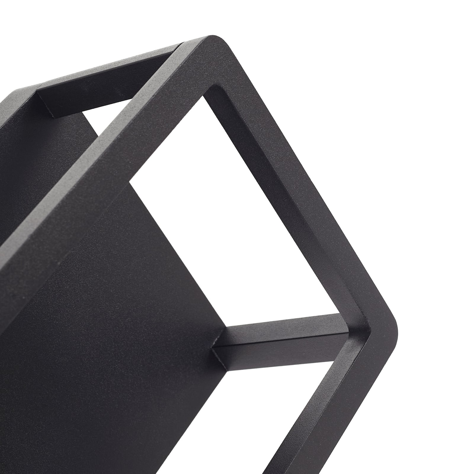 LED utevegglampe Thorvid svart aluminium sideprofil