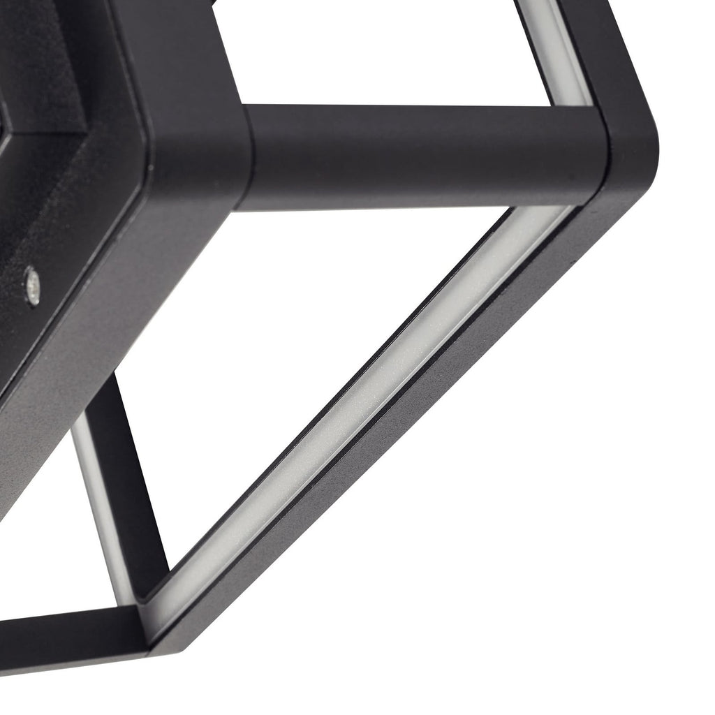 LED utevegglampe Thorvid svart aluminium i utendørsmiljø