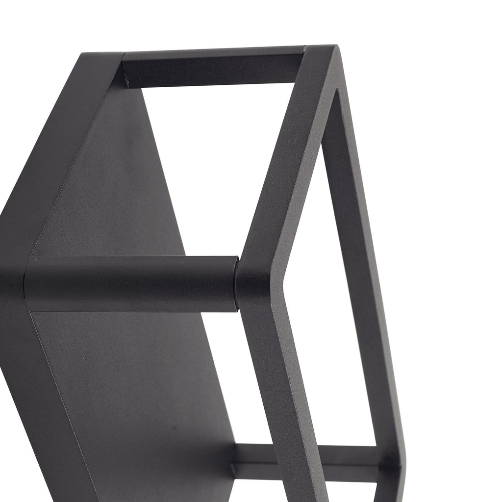 LED utevegglampe Thorvid svart aluminium med varmt hvitt lys