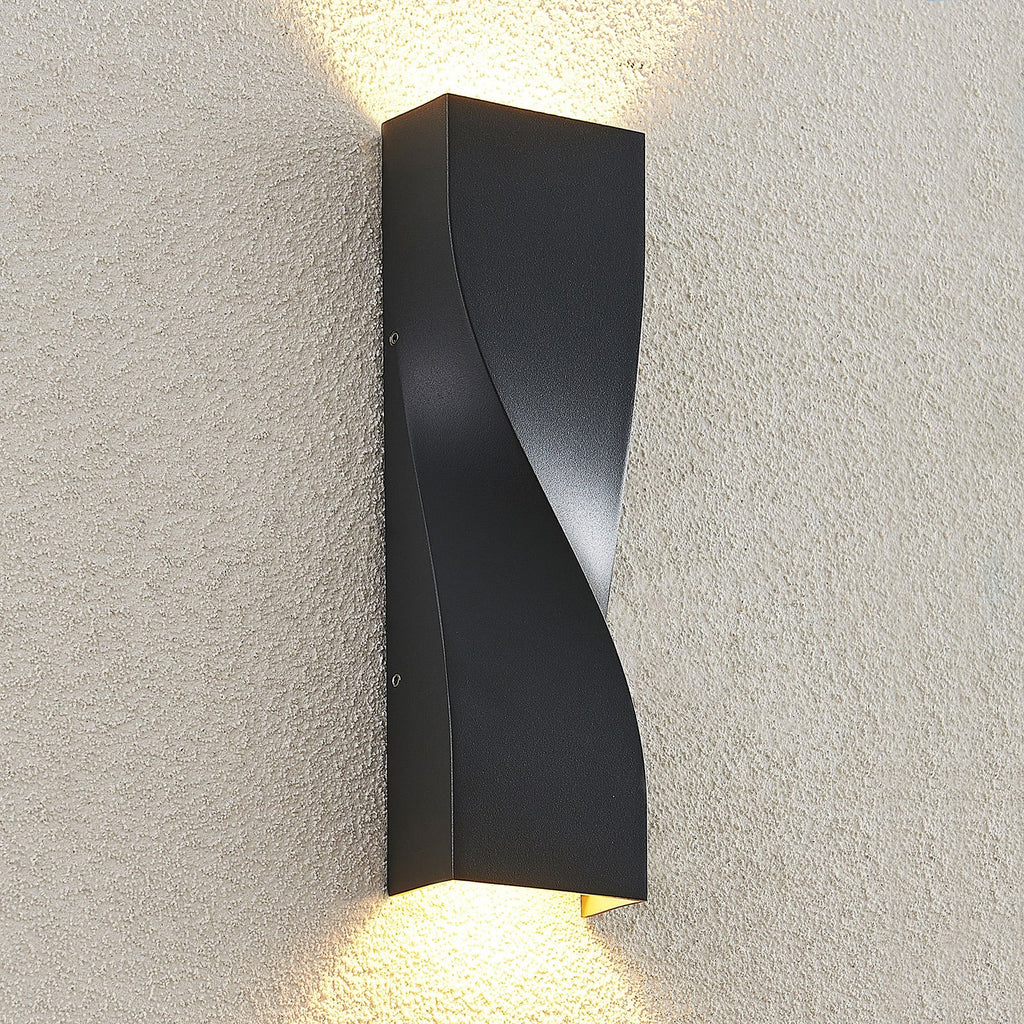 LED utevegglampe Tibelya opp og ned antrasitt IP65 bakside