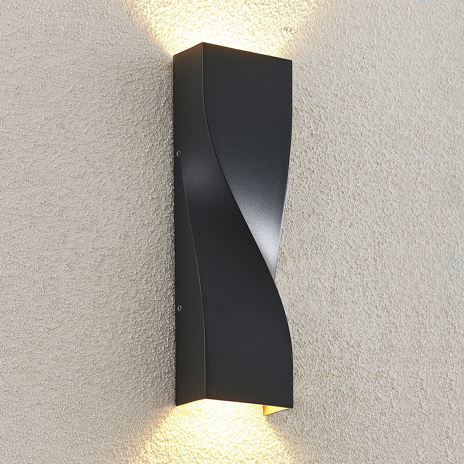 LED utevegglampe Tibelya opp og ned antrasitt IP65 bakside